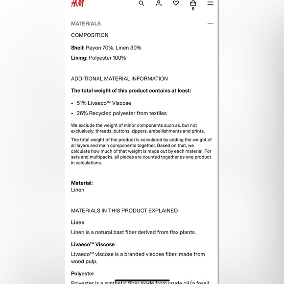 H&M Linen Blue Women's Blazer - Picture 4 of 5